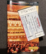 Dudu Fisher In Concert - Carnegie Hall Oct. 2009, PLAYBILL + Ticket