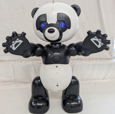 19'' WowWee Robo Panda Talking Interactive Toy w/ No. 1 & 2 Cartridges - Works