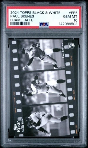 2024 Topps Black White Frame Rate Paul Skenes #FR5 (RC) PSA 10