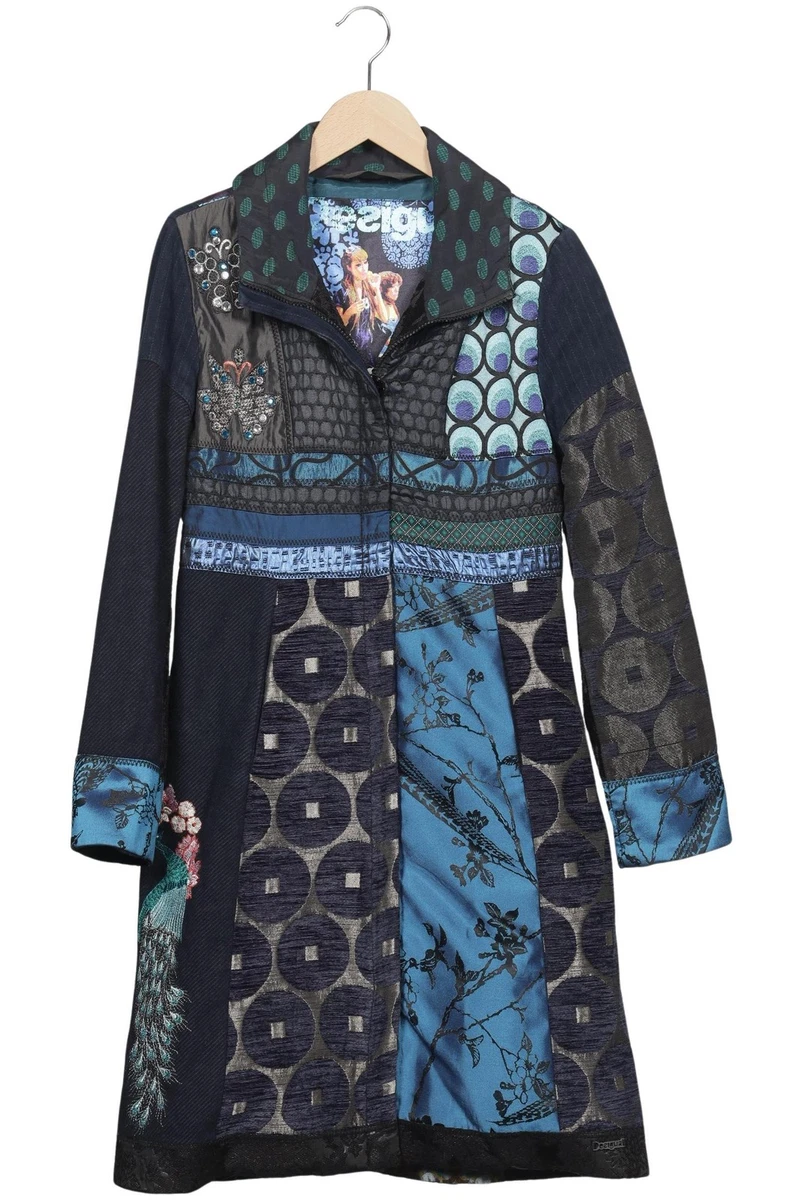 Desigual Mantel Damen Jacke Parka Gr. 38 Baumwolle Wolle Mehrfarbig #eqxflb0
