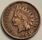 1903 Indian Head Cent Philadelphia Sharp EF Details Penny BN2279