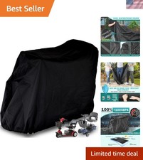 Cubierta de Scooter de Movilidad con Nano Recubrimiento - Negra Impermeable e Intemperie