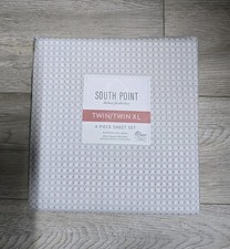 South Point home fashion Twin/XL 4 Piece Microfiber Sheet Set Ernesto tile NEW