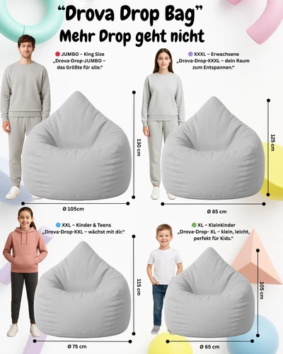 PatchHome Sitzsack XL- Jumbo Sitzkissen Bodenkissen Kinder und Erwachsene - Bild 19 von 203