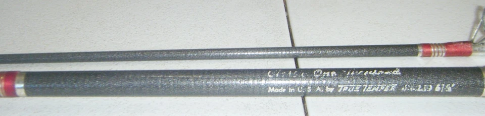 Vintage True Temper Classic One Thousand 2 piezas 6 1/2 pies Varilla giratoria Foto 4 de 4