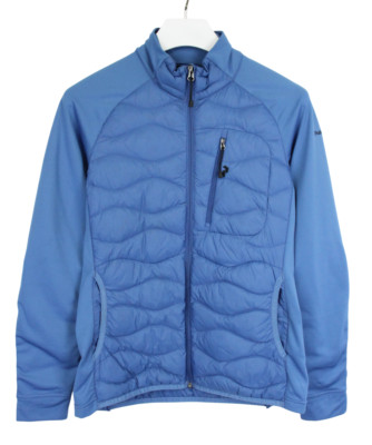 PEAK PERFORMANCE Wheliuhyb Jacket Women's LARGE Duck Down Filled Lined Blue Zip