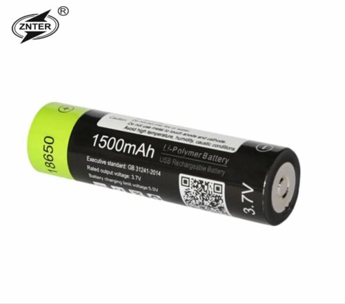 Rechargeable 3.7V LED Flashlight 1500mAh Li-Po Battery 5V USB Port ZNTER - Picture 2 of 4