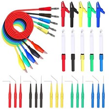1000V 15A 4mm Banana Plug Test Lead Kit w/ Alligator Clip Wire Piercing Probe UQ
