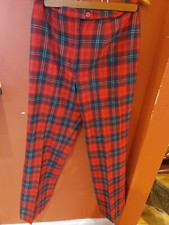 Vintage PENDLETON Virgin Wool Plaid Pants Lenox Tartan Lined Sz 12 Read