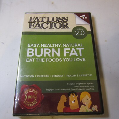 Fat Loss Factor Version 2.0 Burn Fat Eat Foods You Love PC DVD ROM Sealed