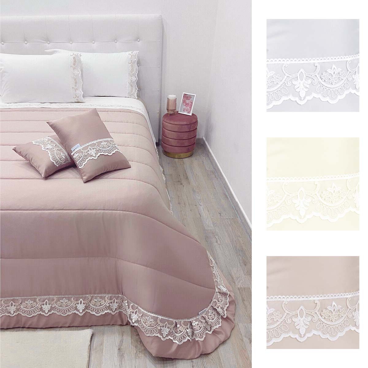DEA TRAPUNTA MATRIMONIALE 270 X 270 CM IN RASO - ALBACHIARA