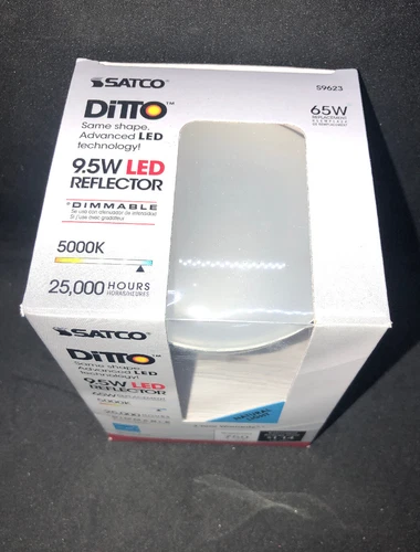Satco Ditto BR30 Medium Dimmable LED Floodlight Light Bulb 65W - Picture 2 of 2