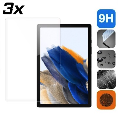 3x Panzerfolie für Samsung Galaxy Tab A8 10.5 (X200/X205) 2021 Full-Cover Glas