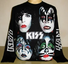 Kiss Dynasty Design Long Sleeve T-Shirt Size S M L XL 2XL 3XL Rock Band XXL XXXL