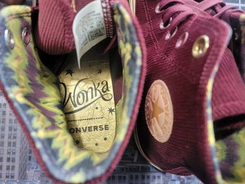 Converse x Wonka Chuck Taylor All Star High Top Corduroy Men Size 13 A08153c New - Picture 6 of 9