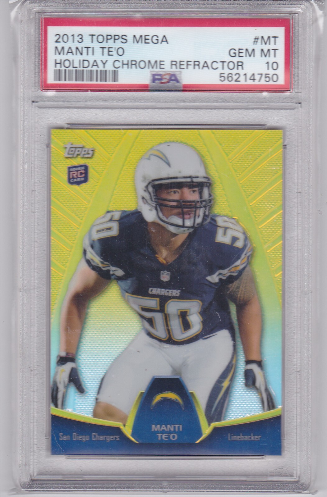 Manti Te'o Topps Holiday Mega Chrome Refractor #MT Base