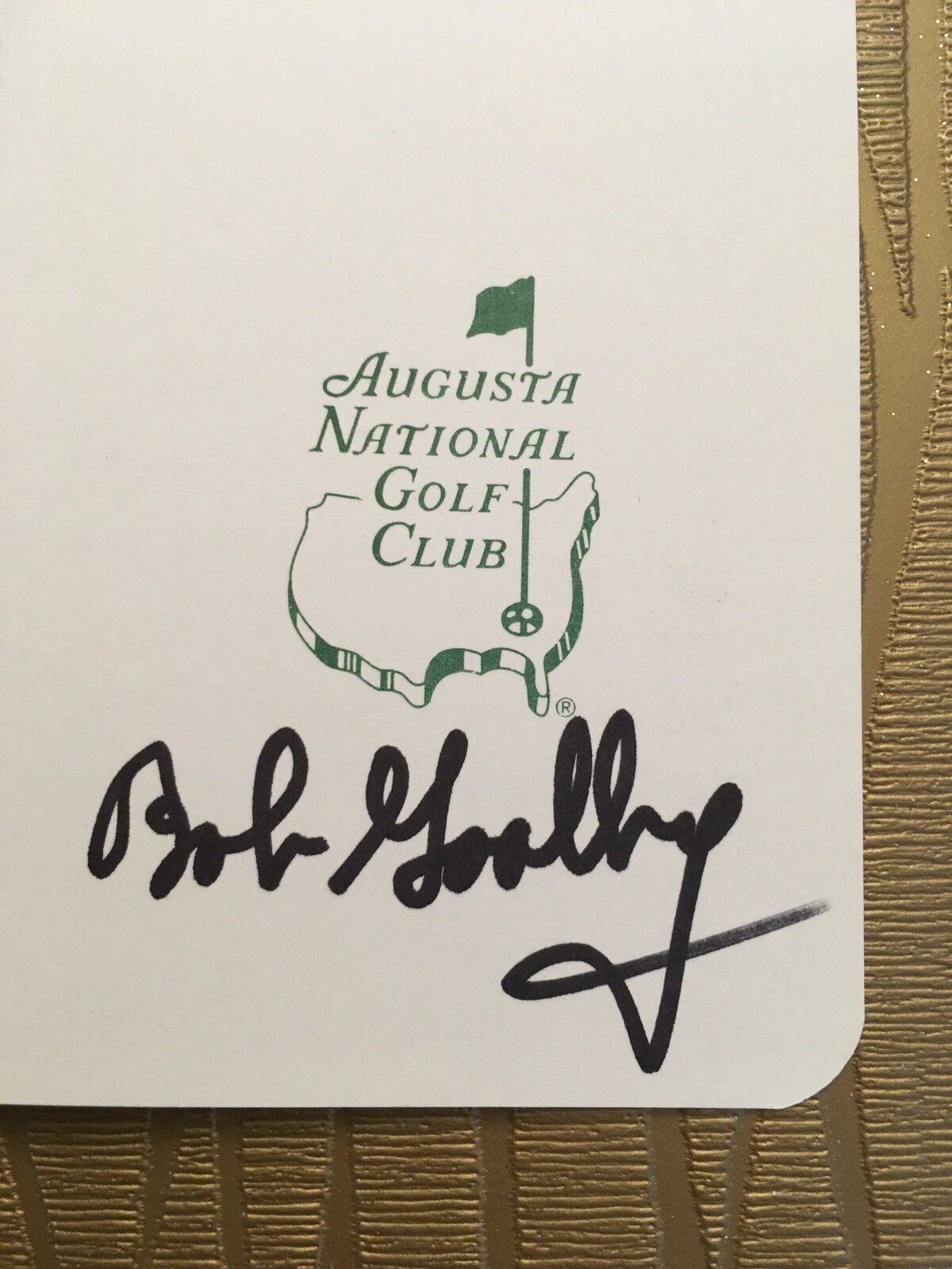 Bob Goalby Autographed Augusta National Masters Scorecard