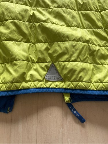Kids LL Bean Lightweight Puffer Yellow Green Blue Medium 10-12 - Picture 8 of 8