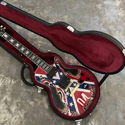 Heavy Vintage LP Electric Guitar Relic Zakk Wylde Flag Retro