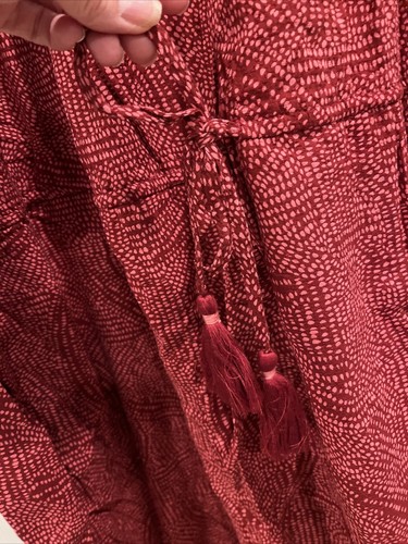 NWT Knox Rose Peasant Dress Smocked Embroidered Puff Sleeve Red Print Sz 4X - Picture 6 of 11