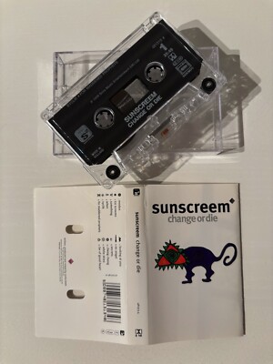 SUNSCREEM - CHANGE OR DIE (RARE UK CASSETTE TAPE)
