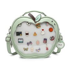 Cute Red Apple Ita Bag Kawaii Pin Display Purse Backpack Crossbody Shoulder Bag