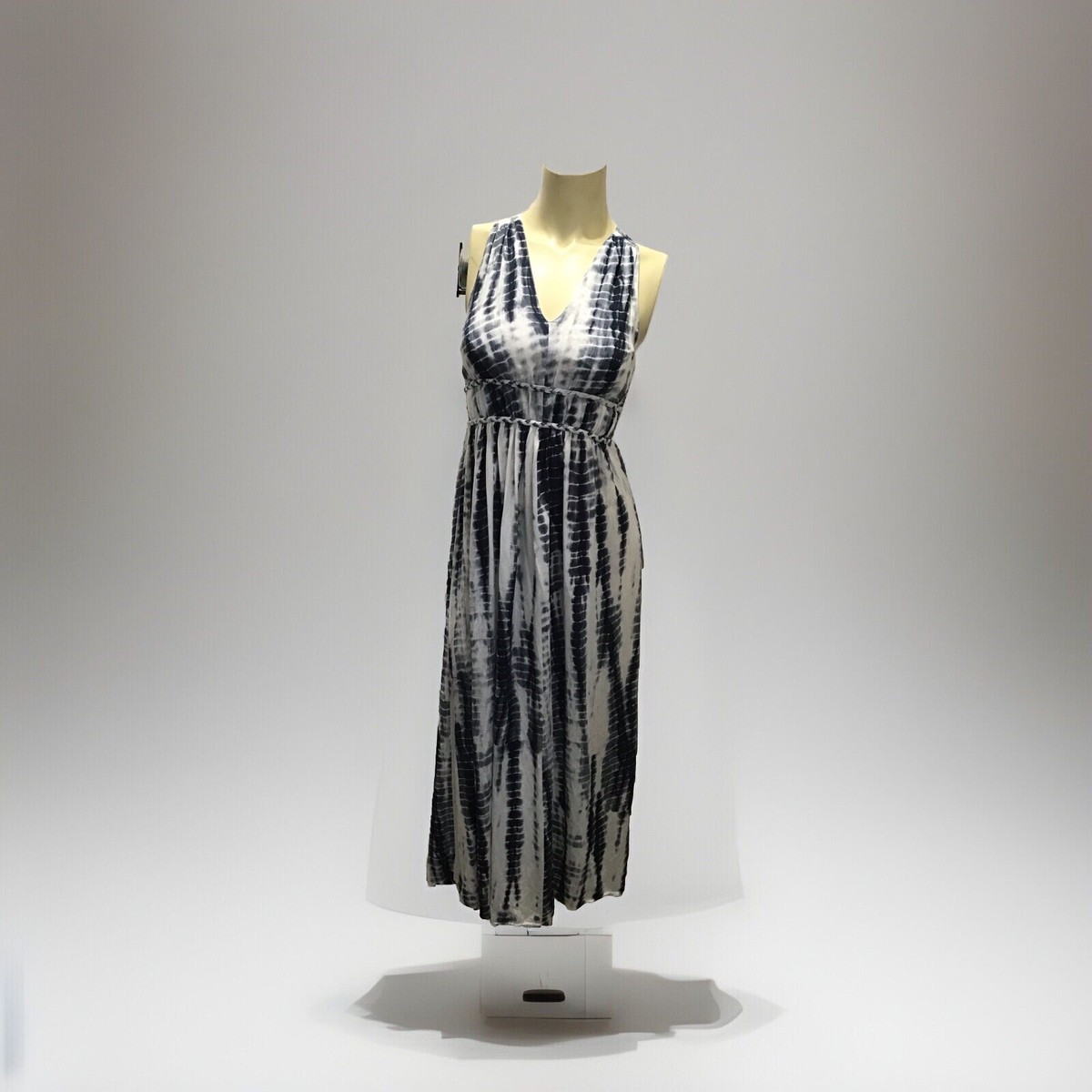 JAPNA WOMENS MAXI TIE DYE SLEEVELESS DRESS BLUE /WHITE -XS | eBay