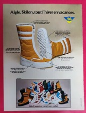 Publicité de presse:  Chaussures AIGLE SKILON Tout l'hiver en vacances -  1973