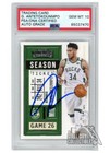 Giannis Antetokounmpo 2020-21 Panini Contenders Autograph Card #99 PSA/DNA 10