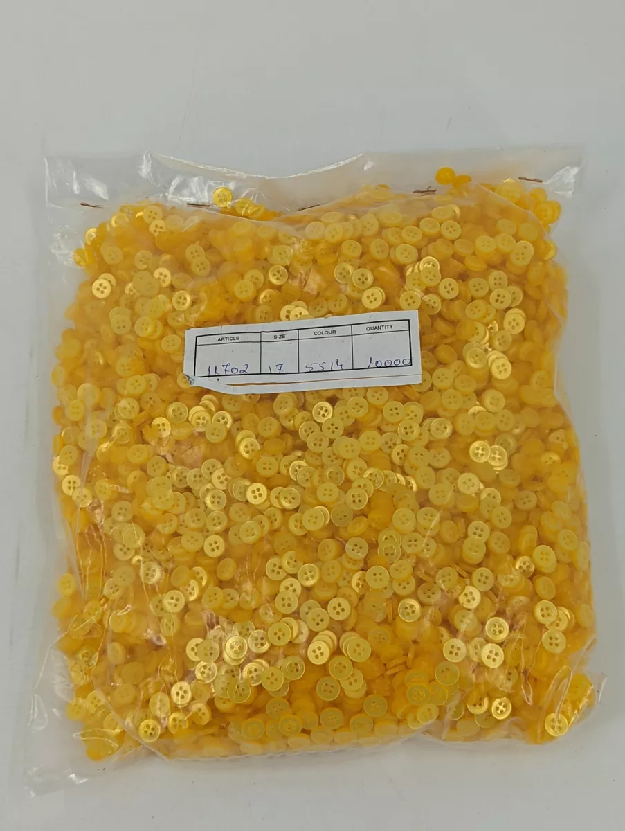 Bulk Wholesale Lot of 10 000 Yellow Buttons .425