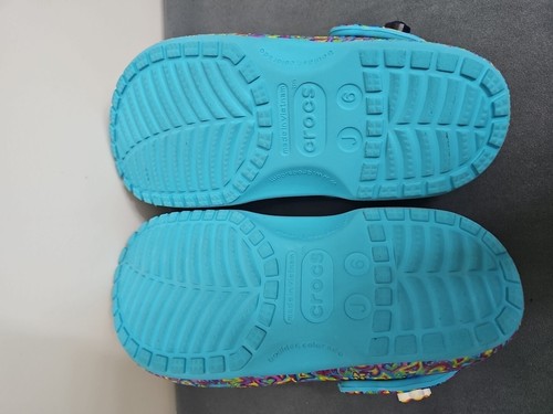 CROCS X Lisa Frank Classic Clogs Kids Size J6 Womens 8 Limited Edition - Picture 9 of 9