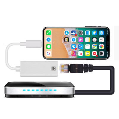 iOS to RJ45 Ethernet LAN Home Network Cable Adapter for iPhone