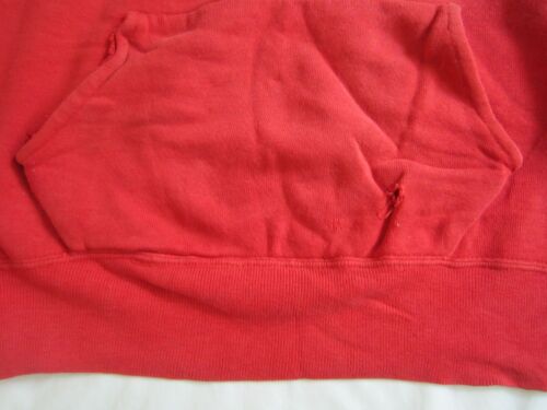VINTAGE HOODIE Faded SWEATSHIRT 1950s Rockabilly DISTRESS Sz L Double Hood - Picture 4 of 17