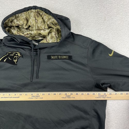 Felpa Nike con cappuccio uomo XL Salute To Service NFL Panthers Therma-Fit mimetica militare - Foto 12 di 15