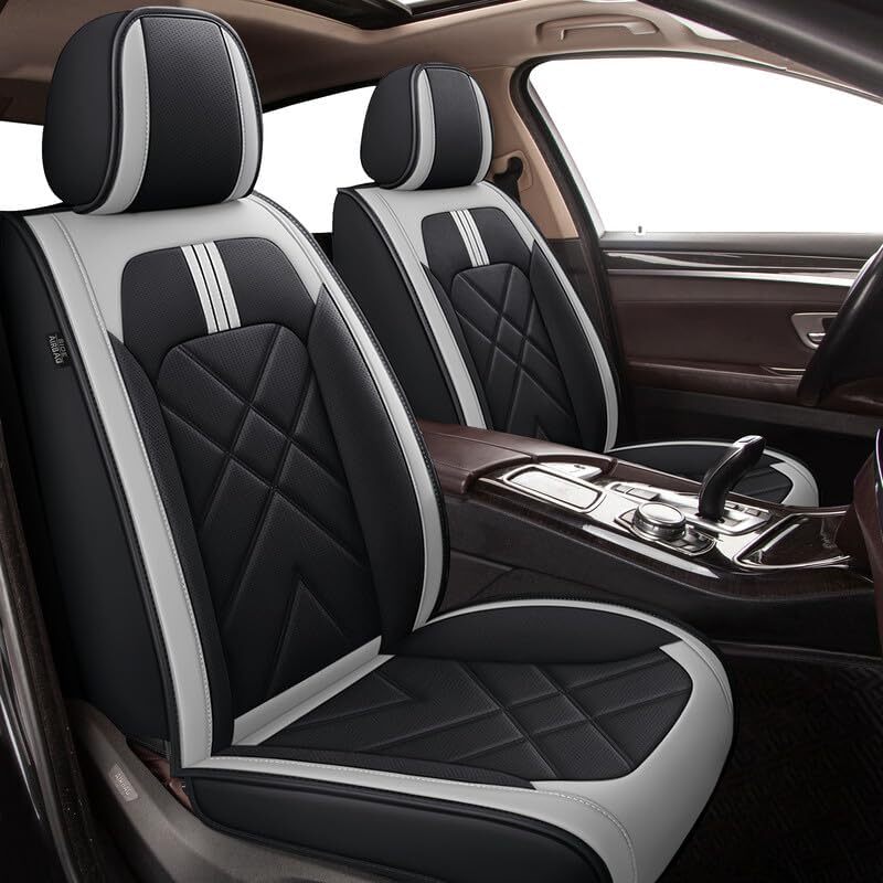 Car Seat Cover Protector PU Leather Front & Rear For Volkswagen Tiguan 2009-2024-image