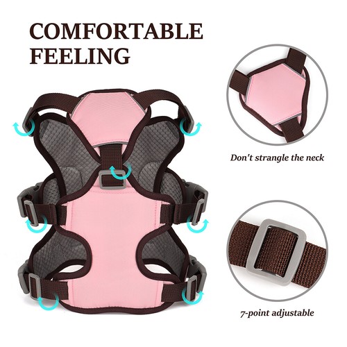 Reflective Anti-Pull Dog Harness Adjustable Padded Pet Vest for French Bulldog - Picture 9 of 17