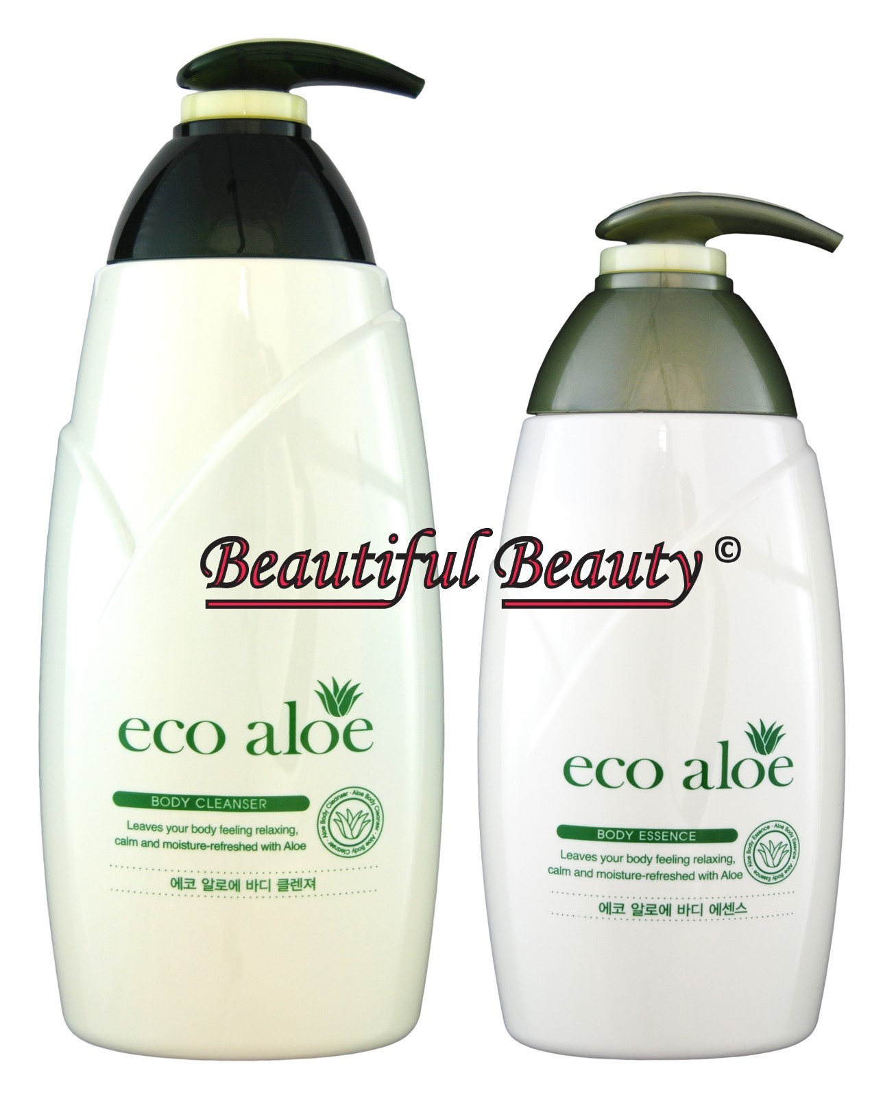 KOREA COSMETICS ECO ALOE VERA BODY CLEANSER 750ml + BODY ESS