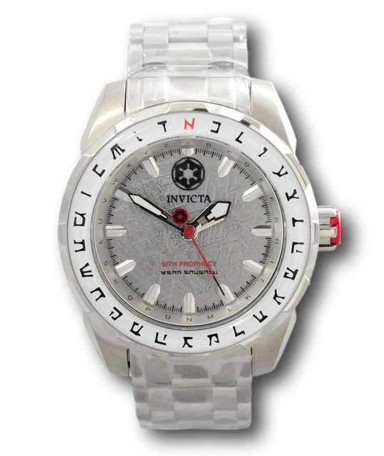 Invicta Star Wars 34852 50mm Silver Stainless Steel Case and Bracelet with Silver Dial Men's 