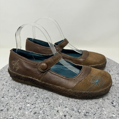 Otbt Mary Jane Shoes Womens 8 Brown Leather Corona Comfort Casual Flat Shoe