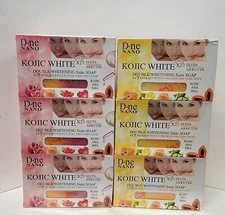 D-ne Nano Kojic White Gluta Arbutin Double whitening soap ( pack of 6)