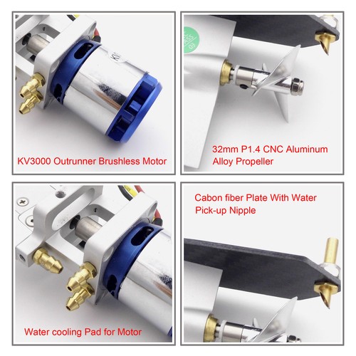 RC Boat Yacht Outboard Thrust Tail Motor Propeller Drive Engine Motor KV3000 Sys - Picture 8 of 13