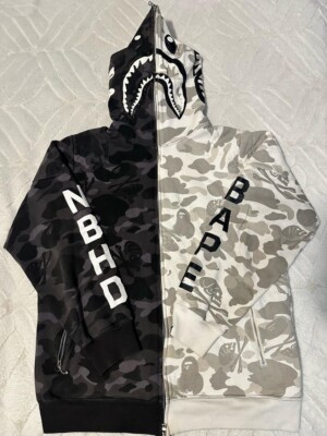 Bape camo double hoodie gray パーカー BAPE camo Double Shark full zip hoodie Gray A Bathing Ape Size M