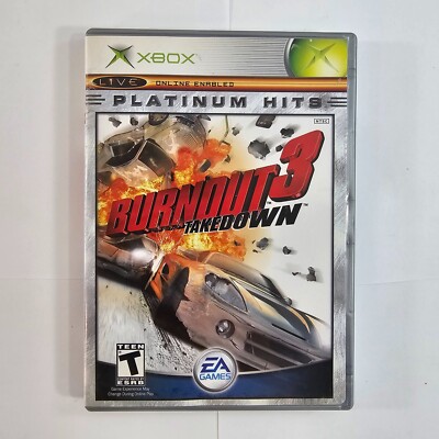 Burnout 3: Takedown (Microsoft Xbox, 2004) Game Case Manual