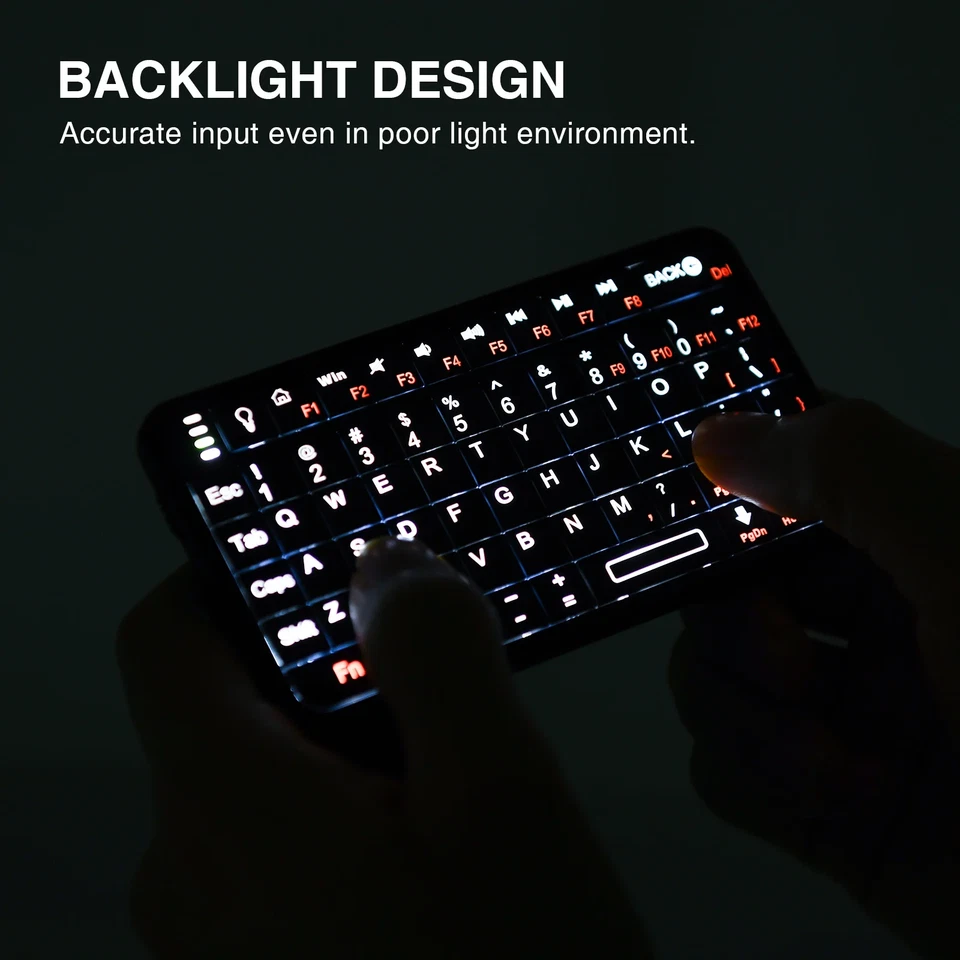 Rii 518BT Bluetooth Keyboard Mini Wireless Keyboard Mouse Remote Touchpad - Image 4 of 4