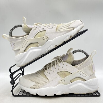 NIKE AIR HUARACHE RUN WHITE TRAINERS SIZE UK IVORY MESH GYM RUNNING  847569-100 UK