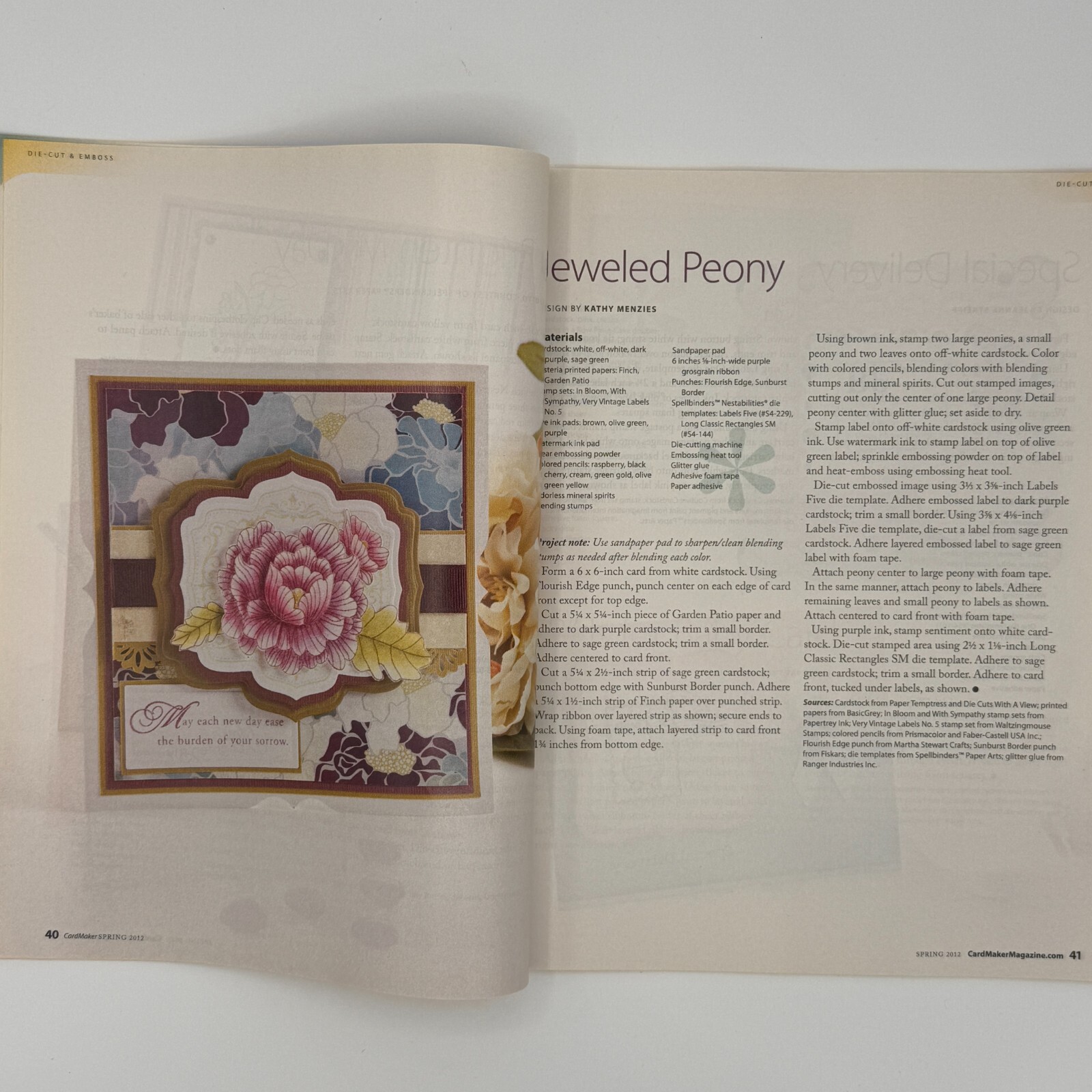 Cardmaker Creative Cuts and Folds for Paper Spring 2012 Die Cutting Embossing+