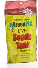 GREEN PIG Live Tank Treatment Aids of Septic Waste, 4 Packets