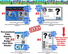Fake CIA ID Credit/Debit Card Skin Cover SMART Sticker Decal Novelty Badge