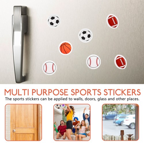 4 Pieces Stickers Cute Football Basketball Decorations - Afbeelding 9 van 12