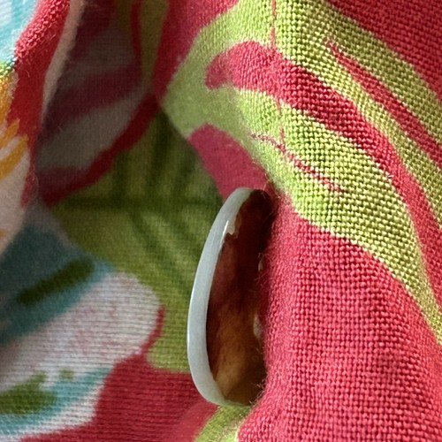 ORVIS Shirt Women Large Hawaiian Red Button Up Mother Of Pearl Button VTG Relax - Picture 9 of 11
